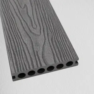3D EMBOSSED PREMIUM COMPOSITE DECKING 5.4 M LIGHT GREY