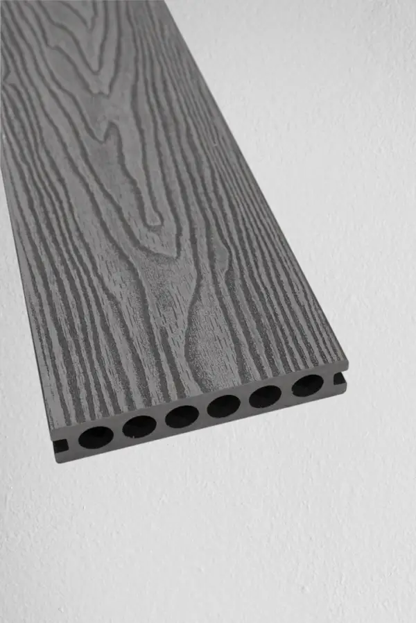 3D EMBOSSED PREMIUM COMPOSITE DECKING 5.4 M LIGHT GREY