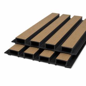 BP06 (Dark Teak ) Premium Castellated PVC Composite Wall Panel