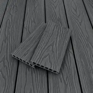 BDD18 3D Embossed Premium Composite Decking (CHARCOAL) – 140x25x5400