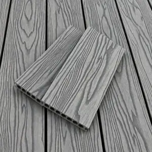 BDD19 3D Embossed Premium Composite Decking (VINTAGE GREY) – 140x25x5400