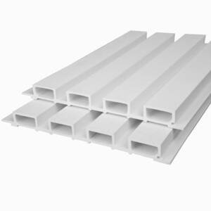 BP08 (Arctic White) Premium Castellated PVC Composite Wall Panel
